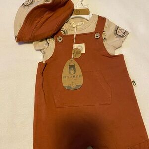 Rabbit & Bear Organic Kids Matching Set - Brown